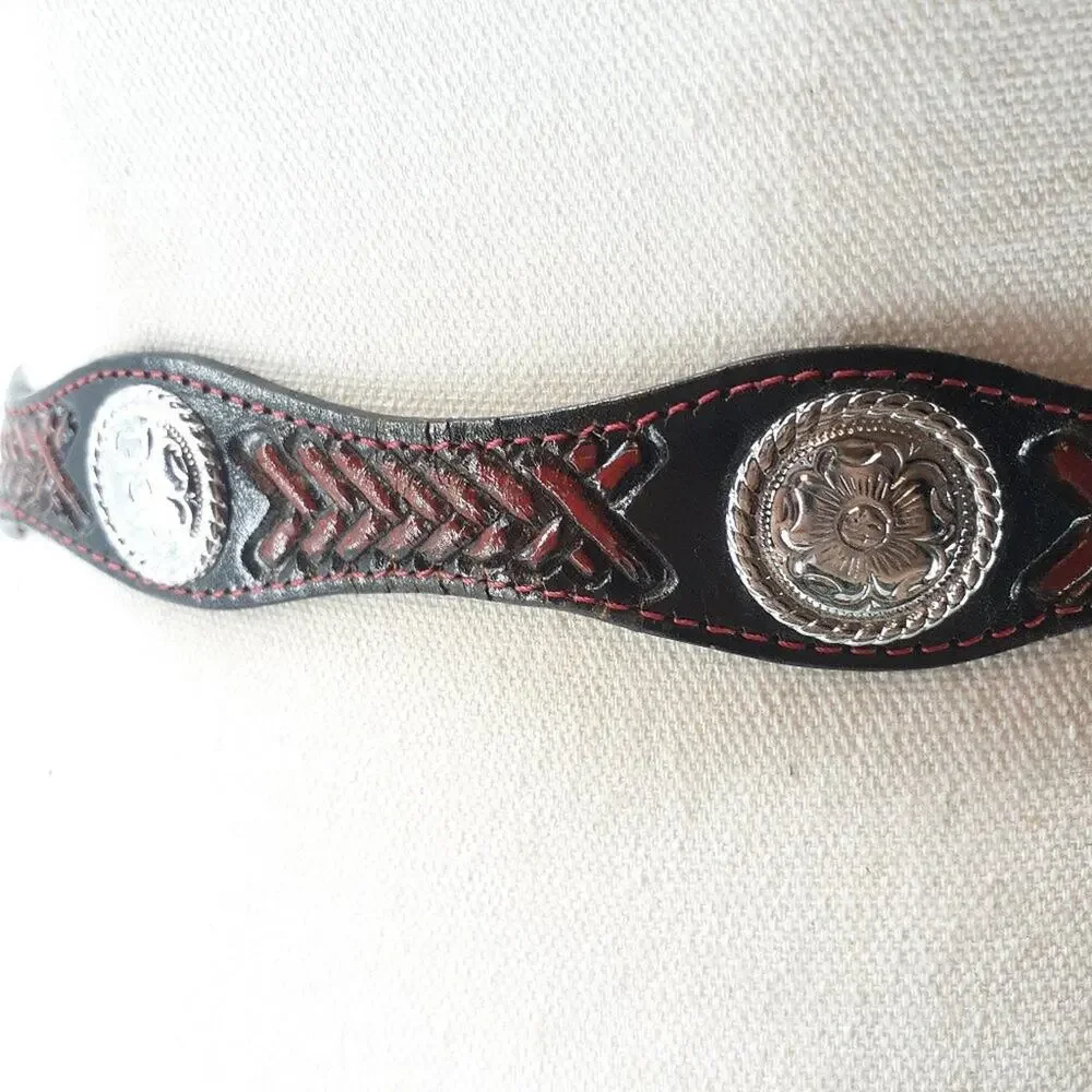 Western Women Size 26 Cowgirl Cowboy Teen Boys Men's Leather Concho Rodeo
